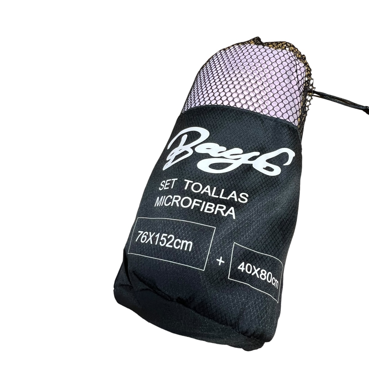 TOALLA BAÑO BAY6 VIAJE MICROFIBRA DE SECADO RAPIDO 3 PCS | ROSA - 2