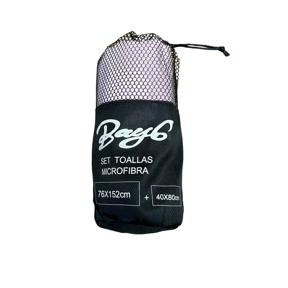 TOALLA BAÑO BAY6 VIAJE MICROFIBRA DE SECADO RAPIDO 3 PCS | ROSA - 3