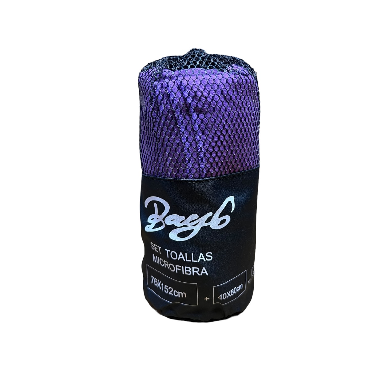 TOALLA BAÑO BAY6 VIAJE MICROFIBRA DE SECADO RAPIDO 3 PCS | MORADO - 2