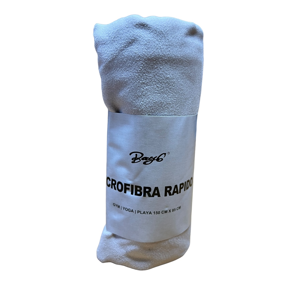 TOALLA MICROFIBRA BAY6 SECADO RAPIDO DEPORTE GYM 150 X 85 CM | GRIS - 1