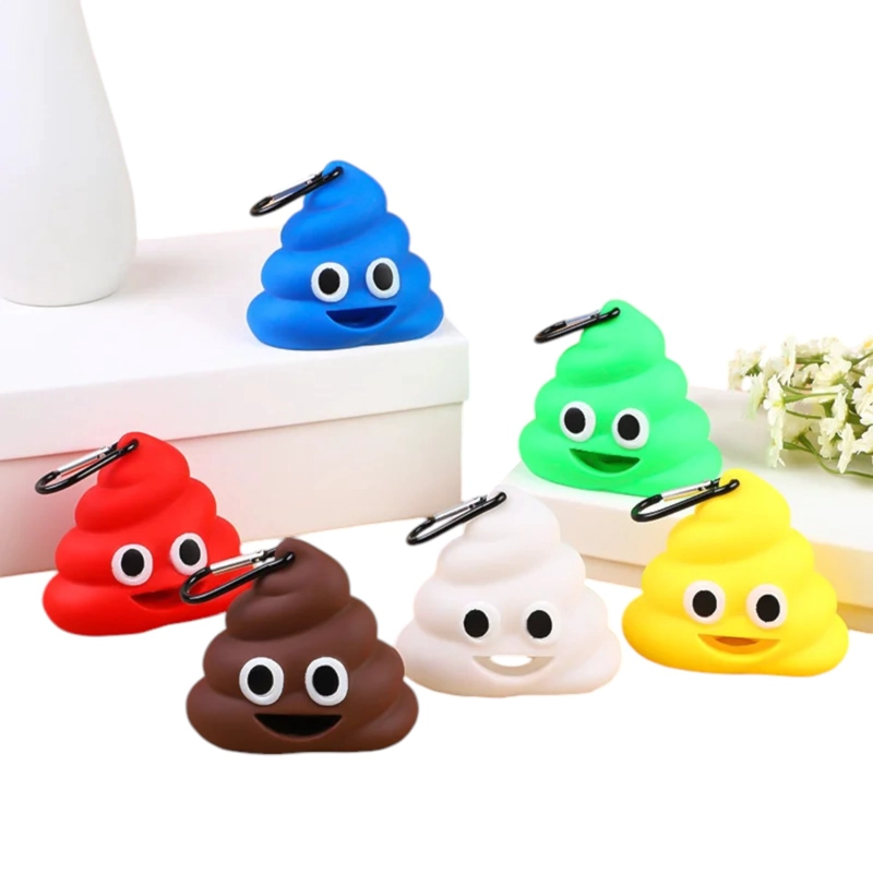 DISPENSADOR BOLSAS MASCOTAS PERRO EMOJI CACA | AMARILLO - 3