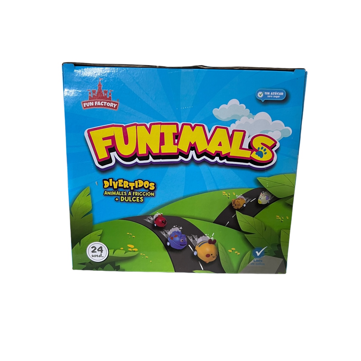 SET CANDY CAJA 24 AUTITOS ANIMALES DULCE + JUGUETE SORPRESA CUMPLEAÑOS - 3