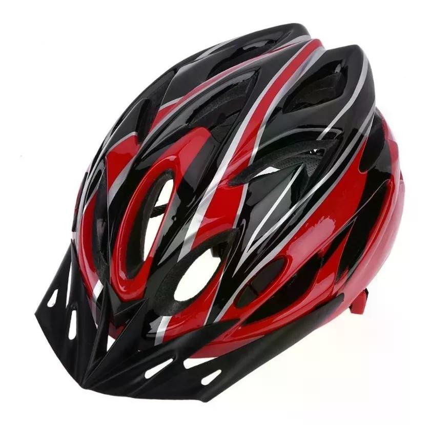 CASCO BICICLETA MTB LIVIANO CALIDAD TIPO CARBONO - ECO NEGRO - M/L - 1
