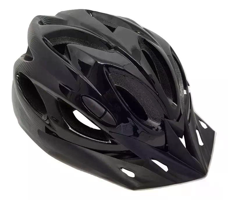 CASCO BICICLETA MTB LIVIANO CALIDAD TIPO CARBONO - ECO NEGRO - M/L - 2