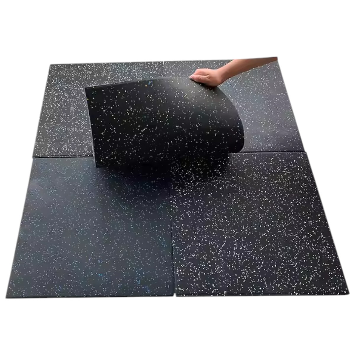 PISO CAUCHO GIMNASIO 50X50CM X GROSOR 25MM - AZUL - 5