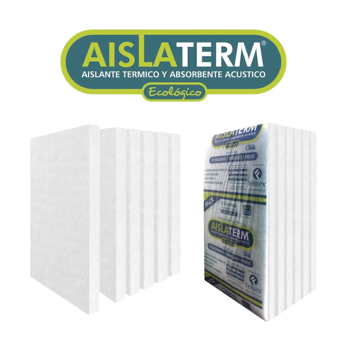 LÁMINAS AISLANTE TÉRMICO FELTREX 120X60CM PACK 6 - 1