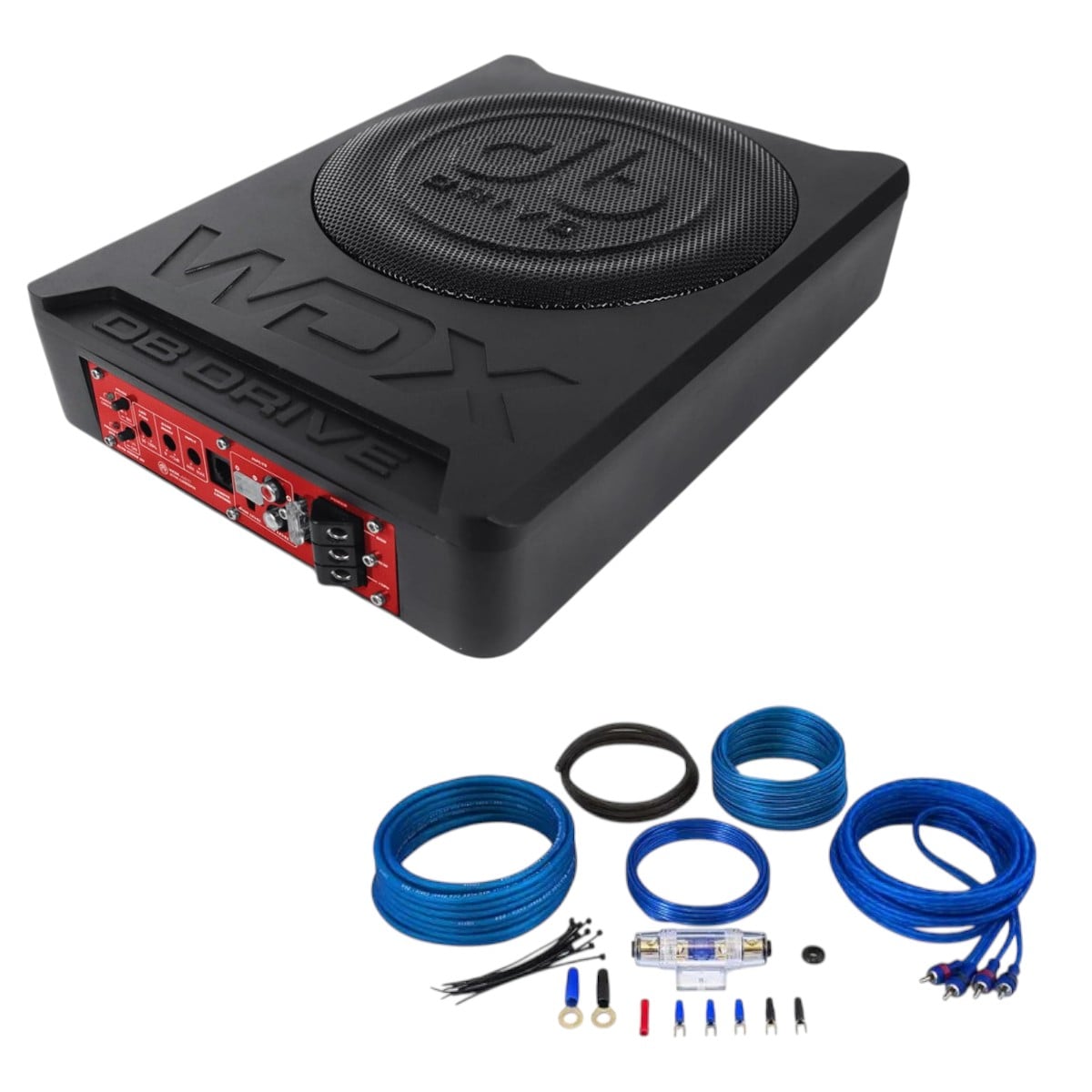 SUBWOOFER PLANO AMPLIFICADO DB DRIVE WDX-AS10 900W+KIT CABLE - 1