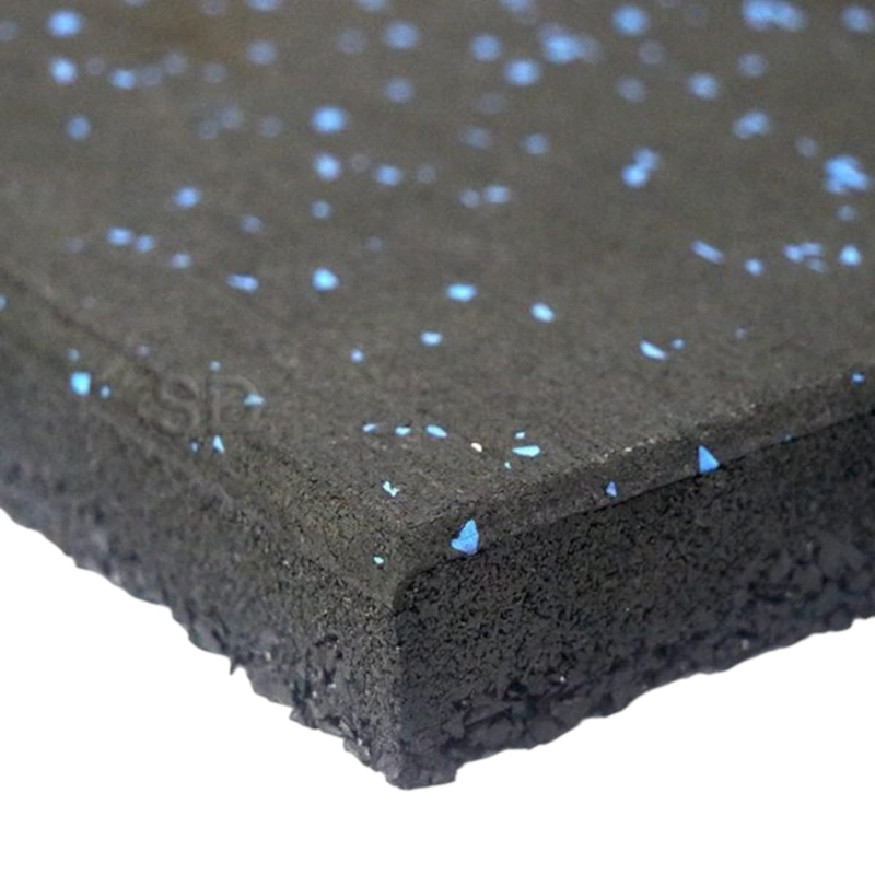 PISO CAUCHO GIMNASIO ALTO TRAFICO 100X100CM X GROSOR 25MM - AZUL - 3