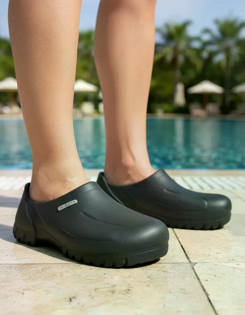 ZAPATO ZUECO ANTIDESLIZANTE COCINA DE SEGURIDAD PUNTA ACERO - NEGRO - 36 - 9