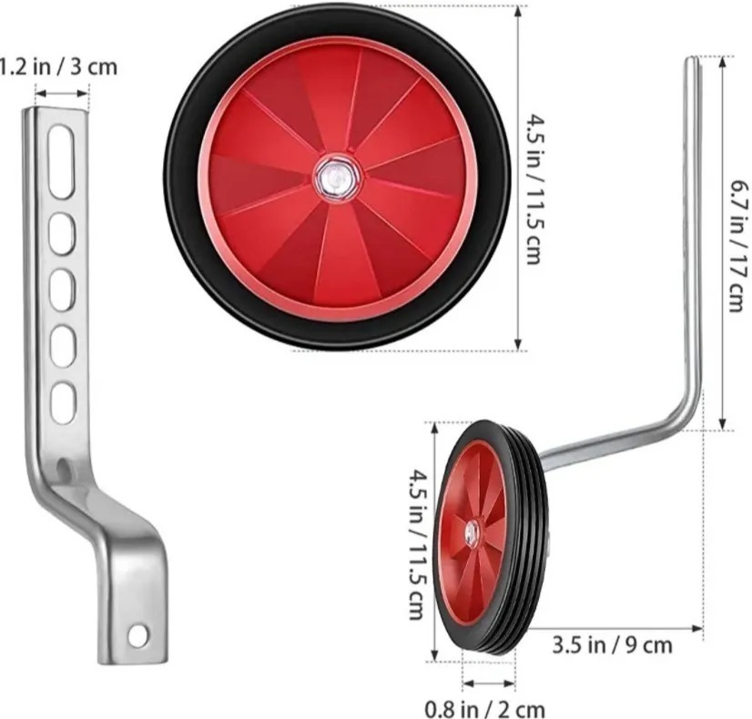 RUEDAS ESTABILIZADORES AJUSTABLES PARA BICICLETA ARO 12-16 - 3