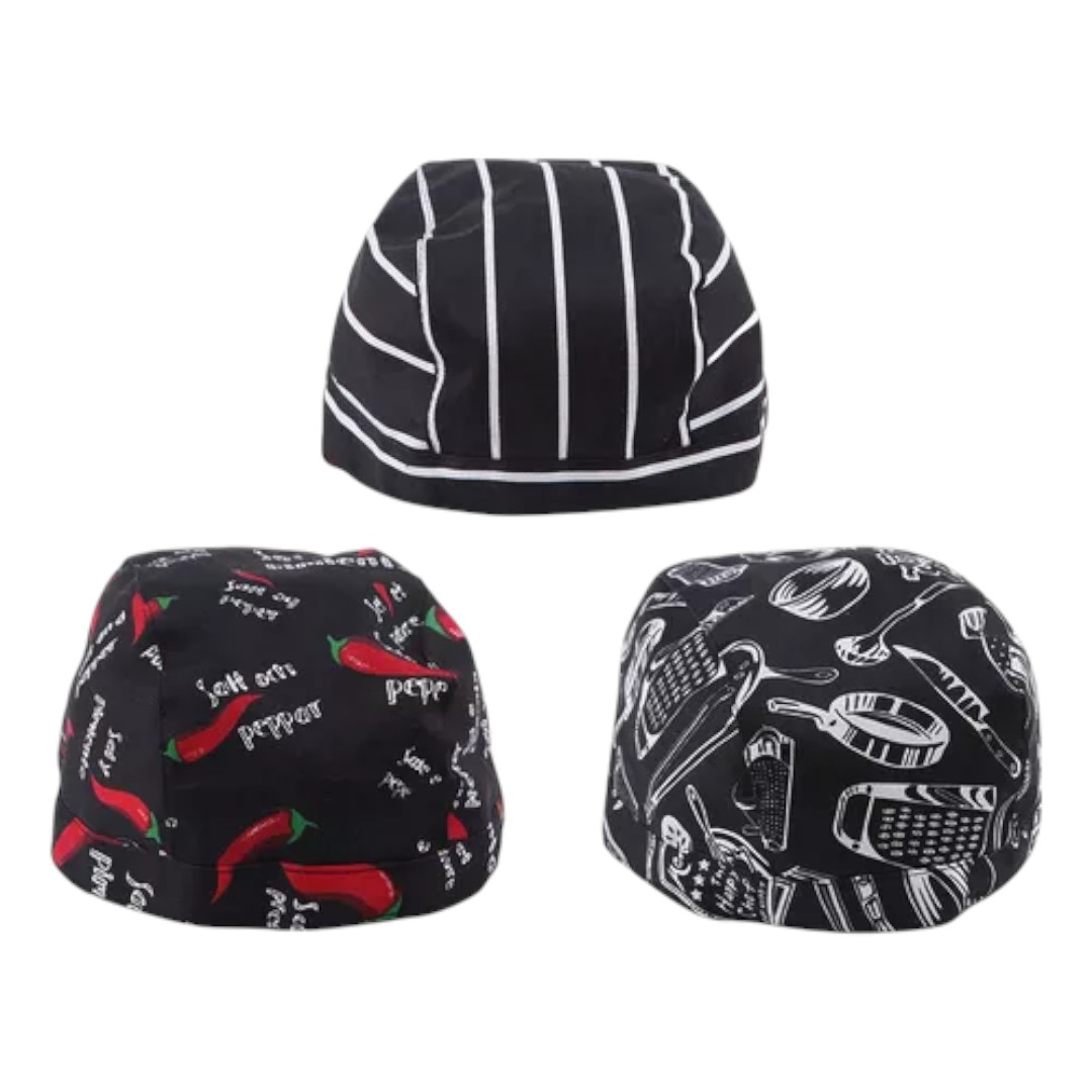 GORRO O BANDANA DE COCINA CHEF CON LAZO AMARRABLE - BLANCO INVIERNO - 2