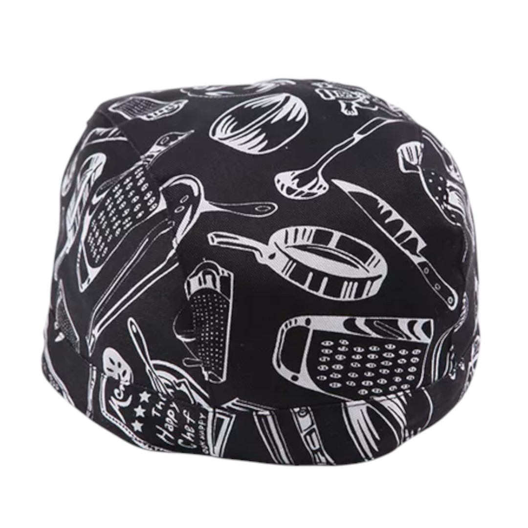 GORRO O BANDANA DE COCINA CHEF CON LAZO AMARRABLE - BLANCO INVIERNO - 3