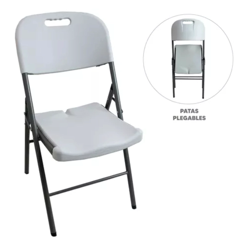 SILLA PLEGABLE PLASTICO FIESTAS CAMPING EVENTOS - 3