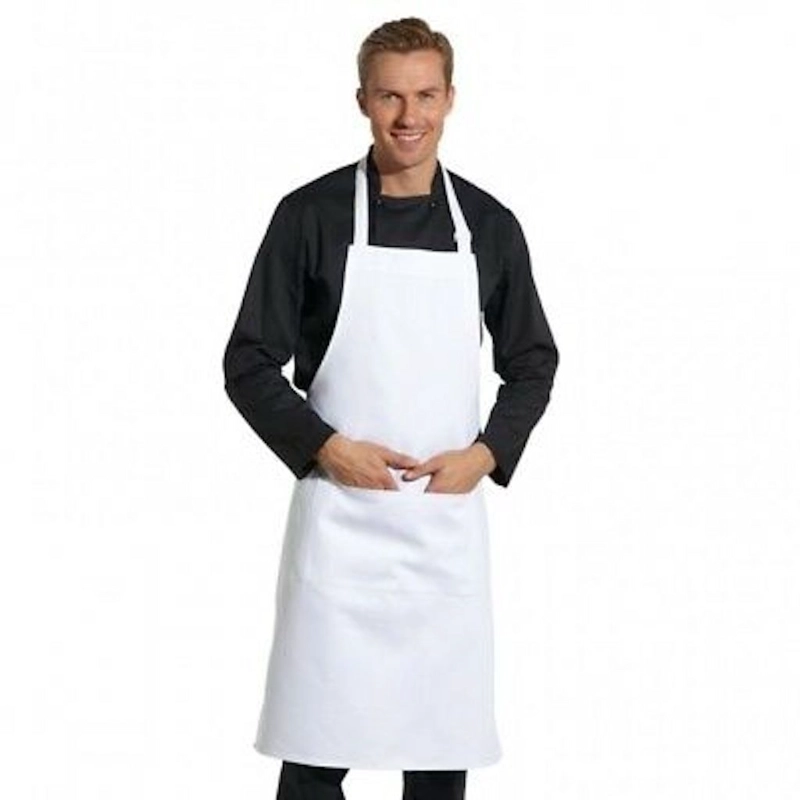 PECHERA BLANCA COCINA GASTRONOMIA CON BOLSILLO DELANTERO - 1