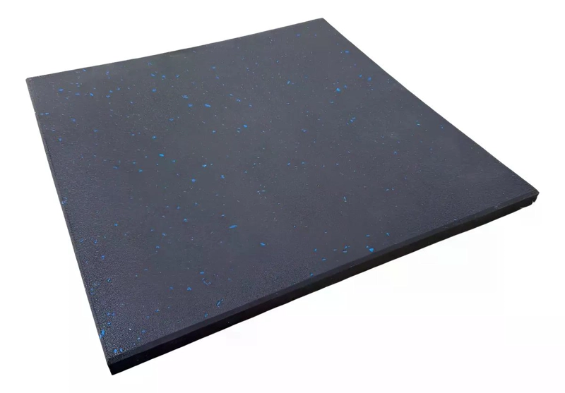 PISO CAUCHO GIMNASIO 50X50CM X GROSOR 2CM - AZUL - 3