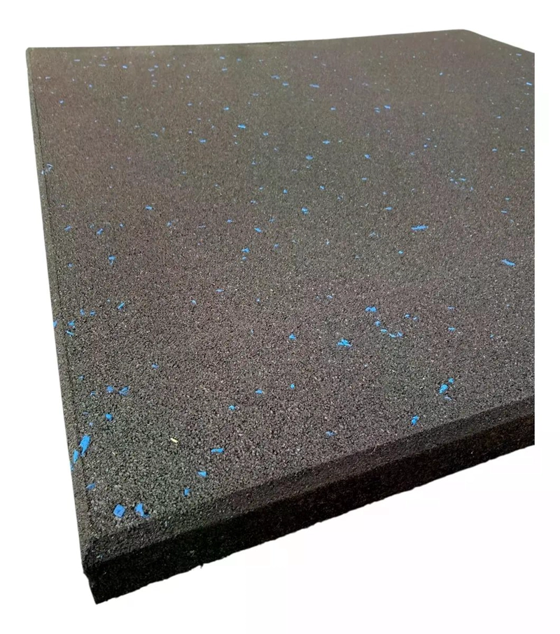 PISO CAUCHO GIMNASIO 50X50CM X GROSOR 2CM - AZUL - 4