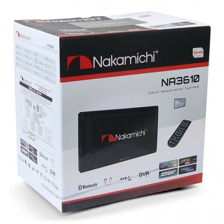 RADIO NAKAMICHI NA3610 DOBLE DIN DVD BLUETOOTH USB GPS - 3