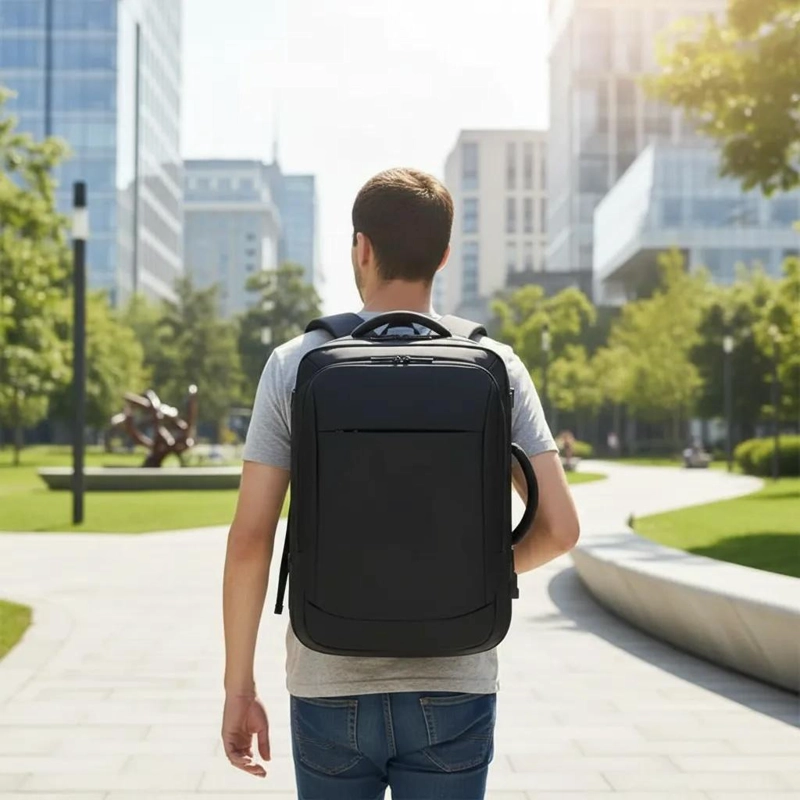 MOCHILA MALETA ANTIRROBO IMPERMEABLE EXPANSIBLE 38L USB - 4