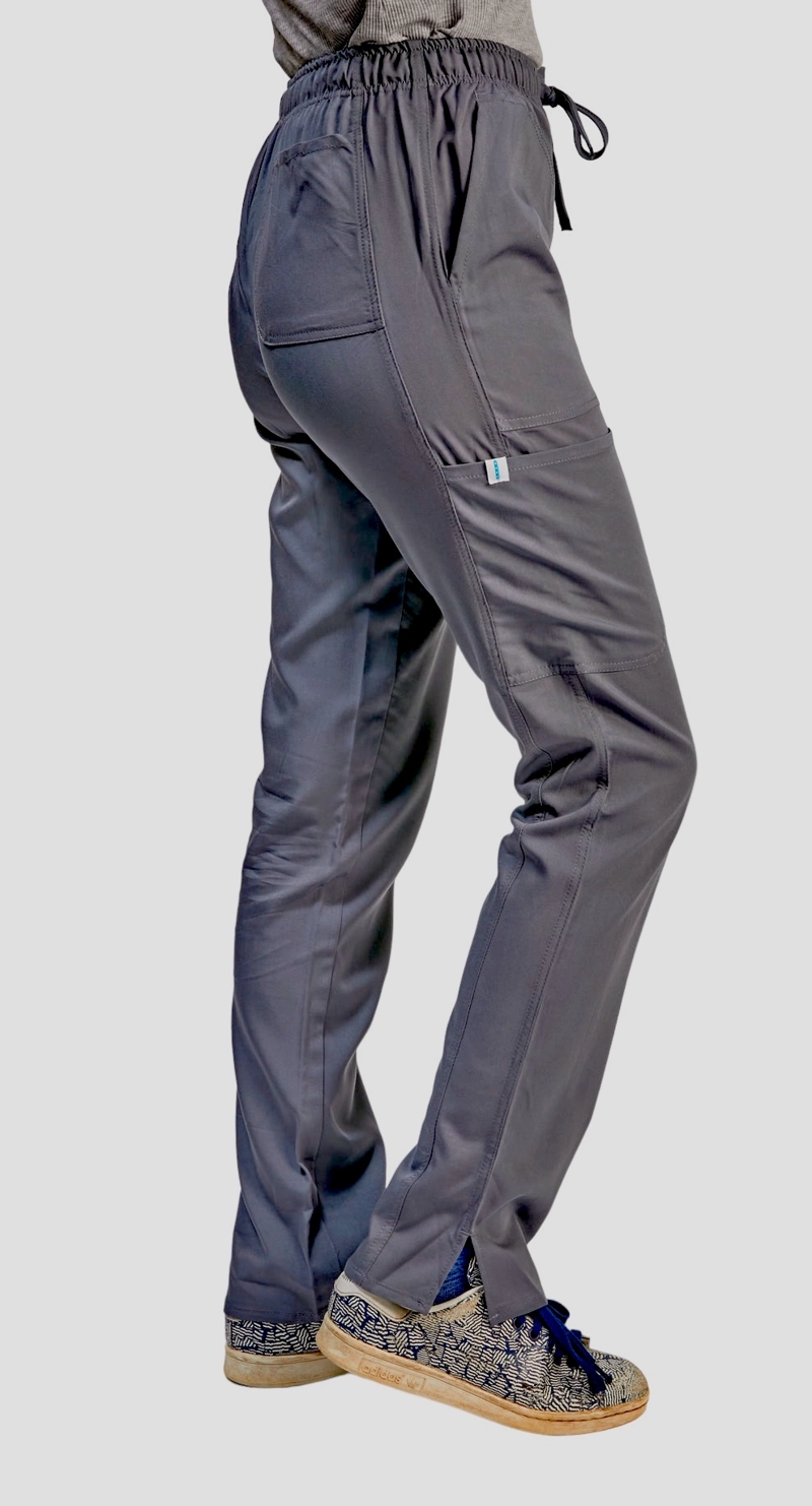 CONJUNTO POLERA Y PANTALON CLINICO GRIS OSCURO - 2