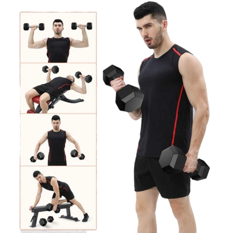 MANCUERNA HEXAGONAL ACERO RECUBIERTA CAUCHO 22.5 KG - 4