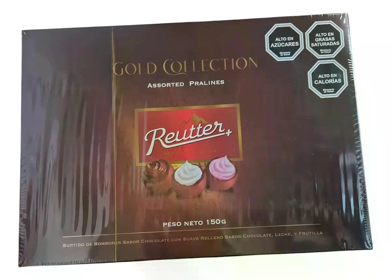BOMBONES RELLENOS REUTTER CHOCOLATE LECHE Y FRUTILLA CAJA 150G 15U - 1