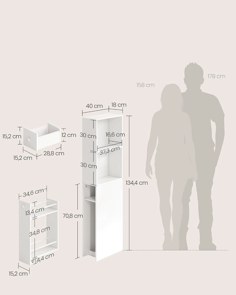 GABINETE ORGANIZADOR SLIM BAÑO COCINA CON CAJON Y RUEDAS - 3