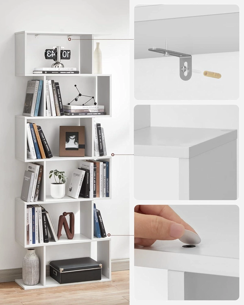 ESTANTERIA LIBRERO VASAGLE 6 NIVELES BLANCO LIVING OFICINA - 6