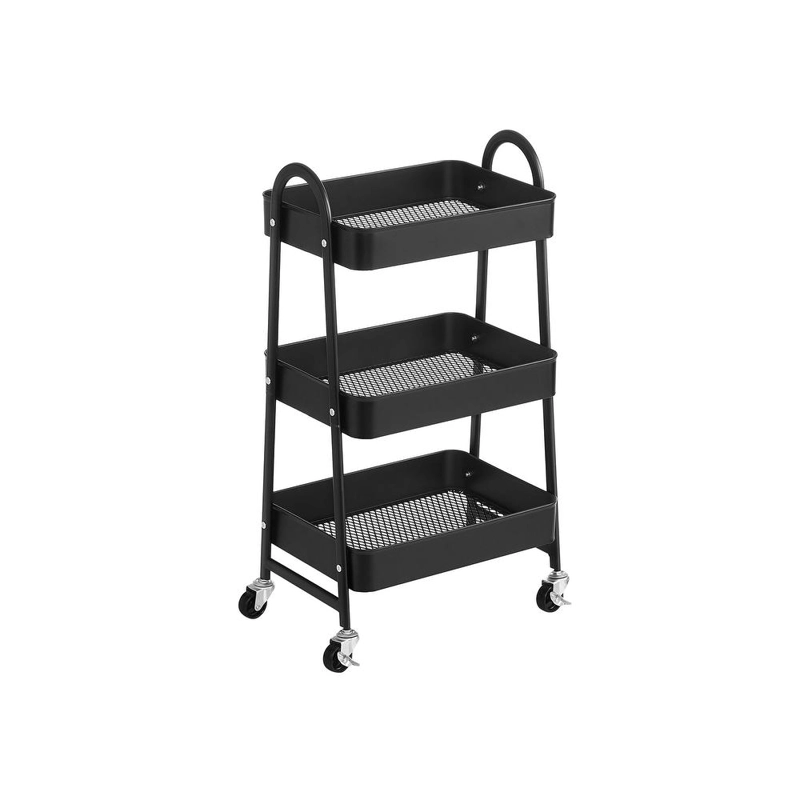 CARRO ORGANIZADOR METALICO SONGMICS 3 NIVELES CON RUEDAS - 5