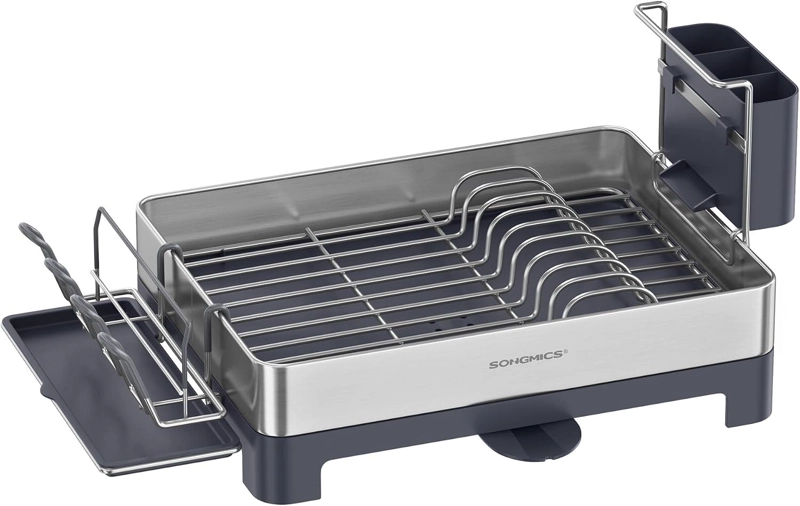 SECAPLATOS SONGMICS ACERO INOXIDABLE CON BANDEJA 57 CM - 1