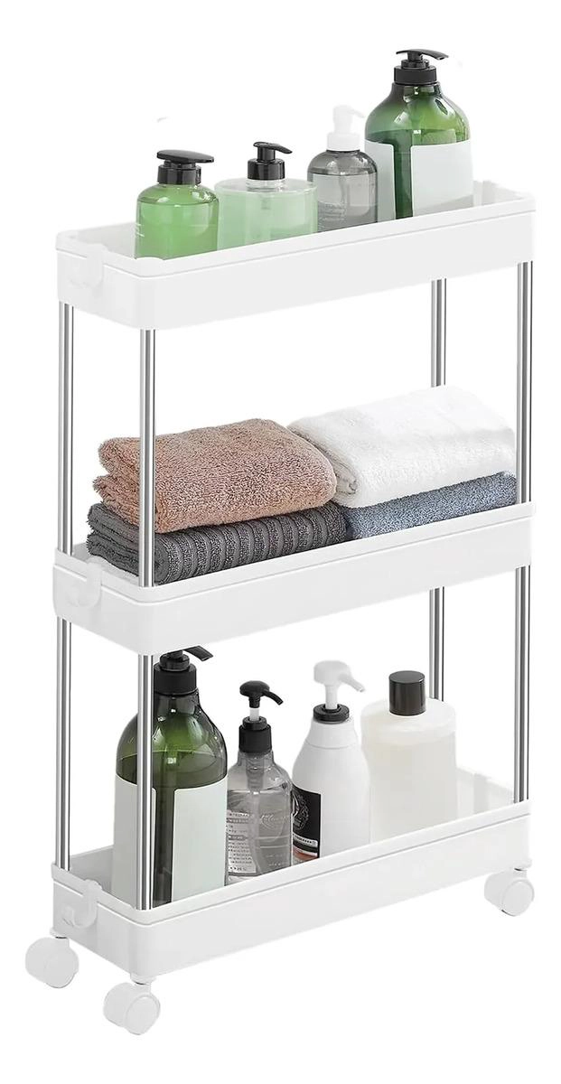 SET OFICINA ESTANTERIA LIBRERO 6 NIVELES + CARRO ANGOSTO BLANCO - 4