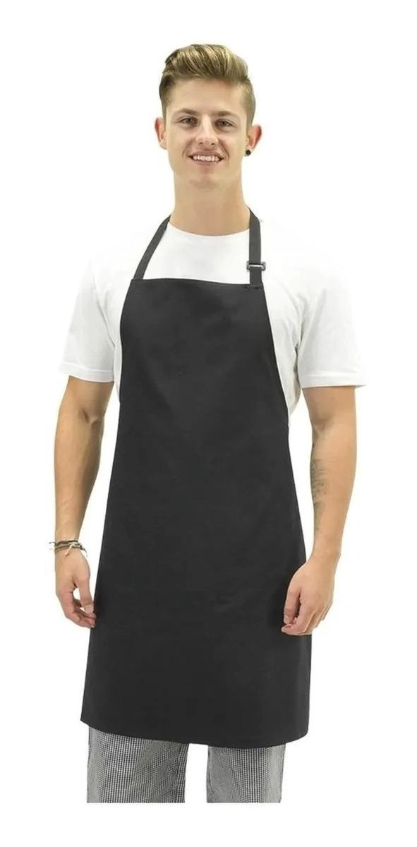 PACK 5 PECHERAS CHEF OUTFITTERS CON BOLSILLO NEGRO - 1