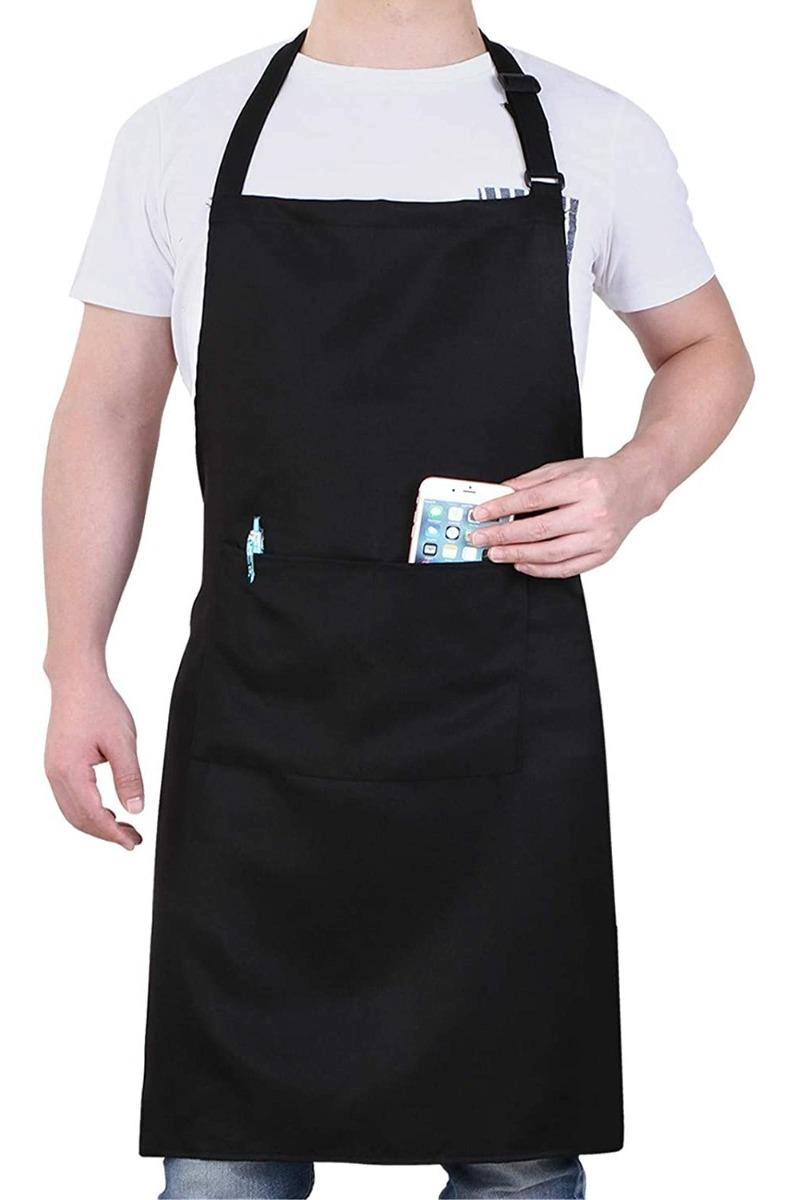 PACK 5 PECHERAS CHEF OUTFITTERS CON BOLSILLO NEGRO - 2
