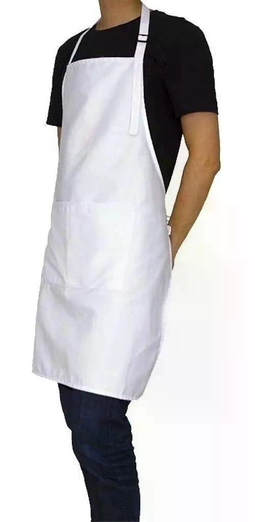 PACK 10 PECHERAS CHEF OUTFITTERS CON BOLSILLO BLANCO LISO - 2