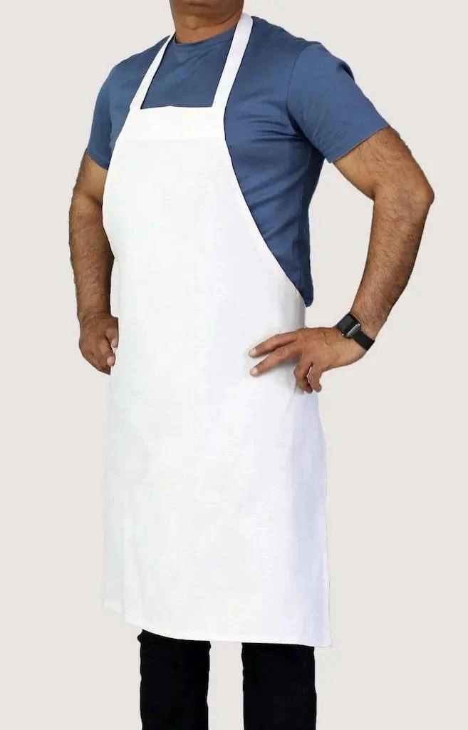PACK 5 PECHERAS CHEF OUTFITTERS CON BOLSILLO BLANCO LISO - 3