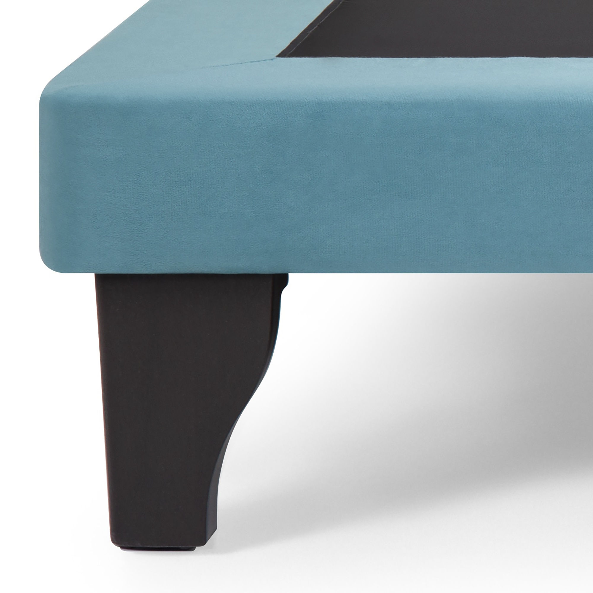 BASE CAMA EUROPEA MUEBLES DGB FELPA GRIS - 2
