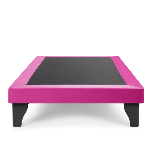 BASE CAMA EUROPEA MUEBLES DGB FELPA MORADO - 1