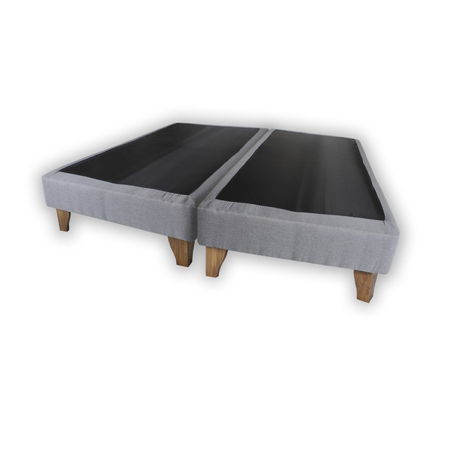 BASE CAMA EUROPEA MUEBLES DGB LINO GRIS KING - 1