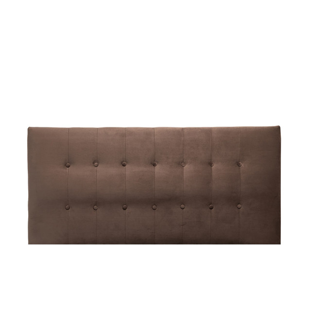 RESPALDO MUEBLES DGB SEVILLA KING FELPA CAFÉ CHOCOLATE - 2