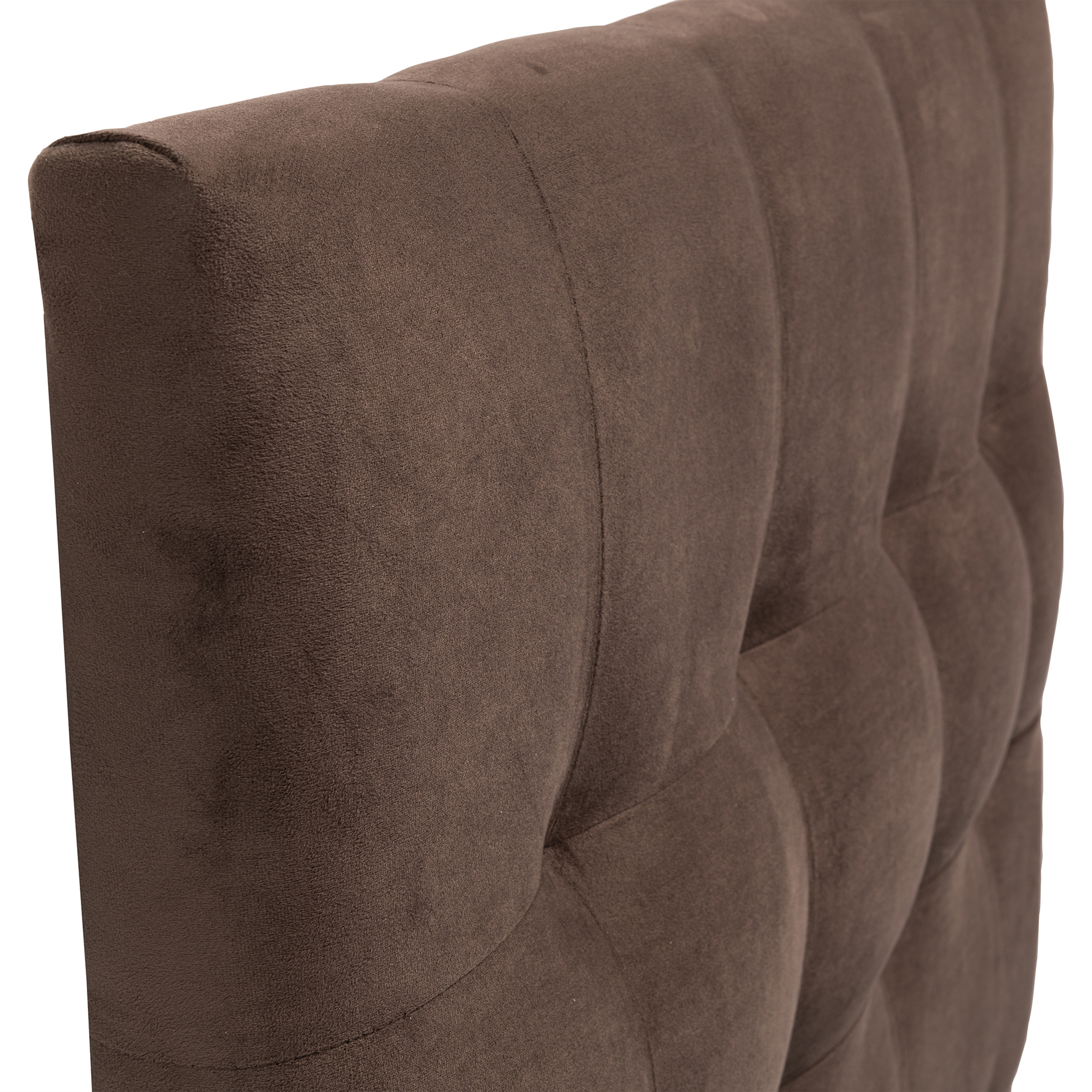 RESPALDO MUEBLES DGB ALICANTE 1 PLAZA FELPA CAFÉ CHOCOLATE - 2