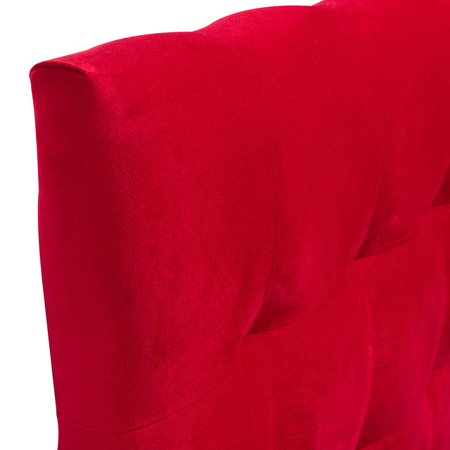 RESPALDO MUEBLES DGB ALICANTE 1.5 PLAZAS FELPA ROJO - 2