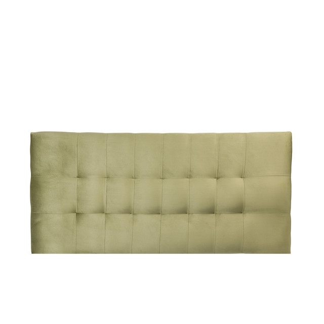 RESPALDO MUEBLES DGB ALICANTE 2 PLAZAS FELPA VERDE OLIVA - 1