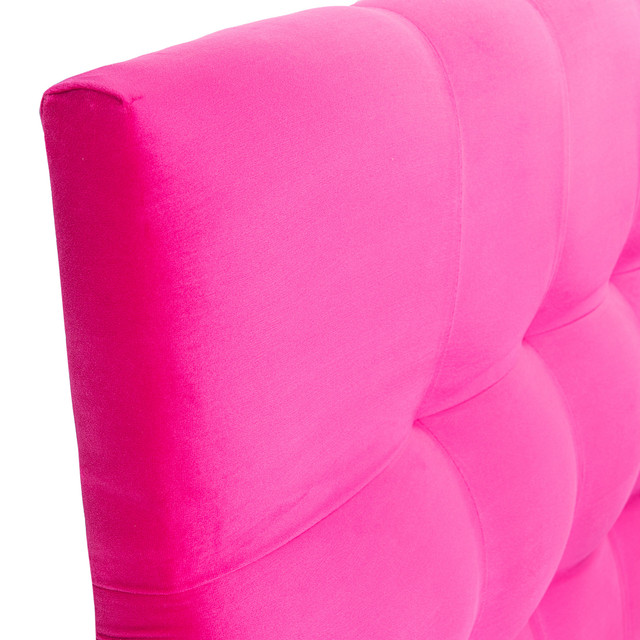 RESPALDO MUEBLES DGB ALICANTE KING FELPA FUCSIA - 2
