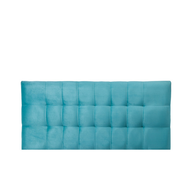 RESPALDO MUEBLES DGB ALICANTE KING FELPA TURQUESA - 1
