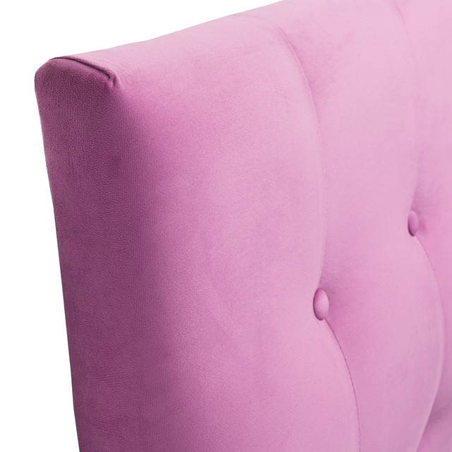 RESPALDO MUEBLES DGB SEVILLA 1 PLAZA FELPA ROSADO + PATAS - 2