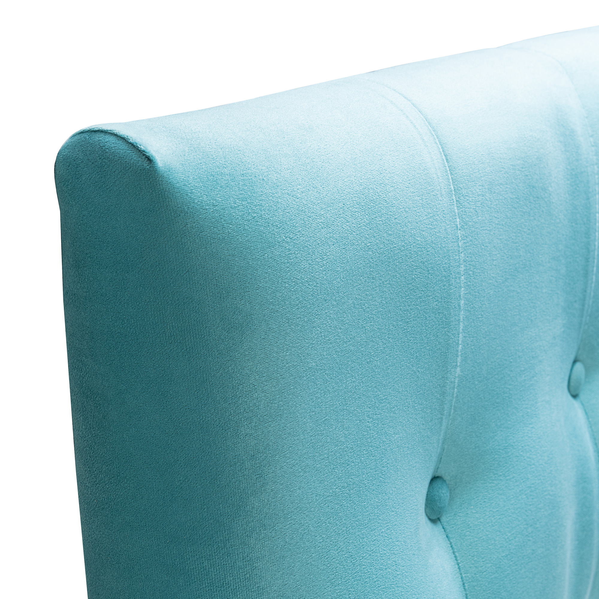 RESPALDO MUEBLES DGB SEVILLA 1 PLAZA FELPA TURQUESA + PATAS - 2