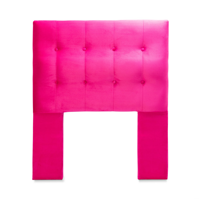 RESPALDO MUEBLES DGB SEVILLA 1.5 PLAZAS FELPA FUCSIA + PATAS - 1