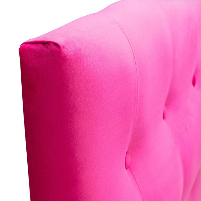 RESPALDO MUEBLES DGB SEVILLA 1.5 PLAZAS FELPA FUCSIA + PATAS - 2
