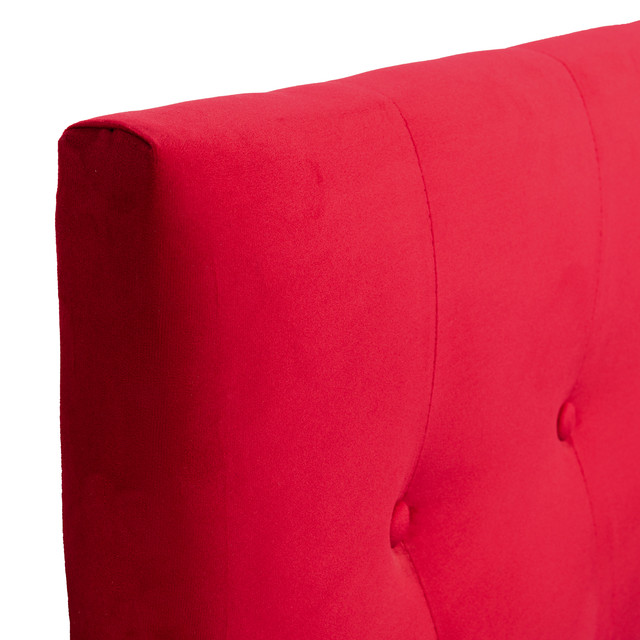 RESPALDO MUEBLES DGB SEVILLA 1.5 PLAZAS FELPA ROJO + PATAS - 2