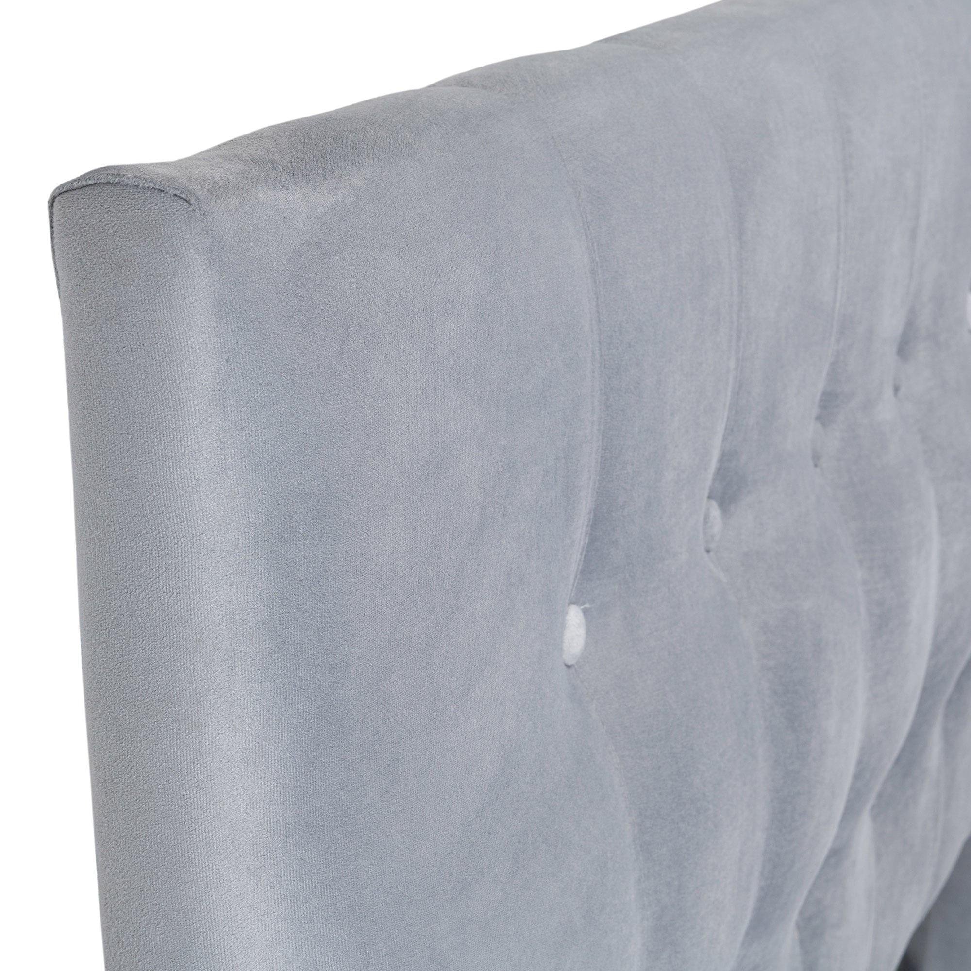 RESPALDO MUEBLES DGB SEVILLA 2 PLAZAS FELPA GRIS + PATAS - 2