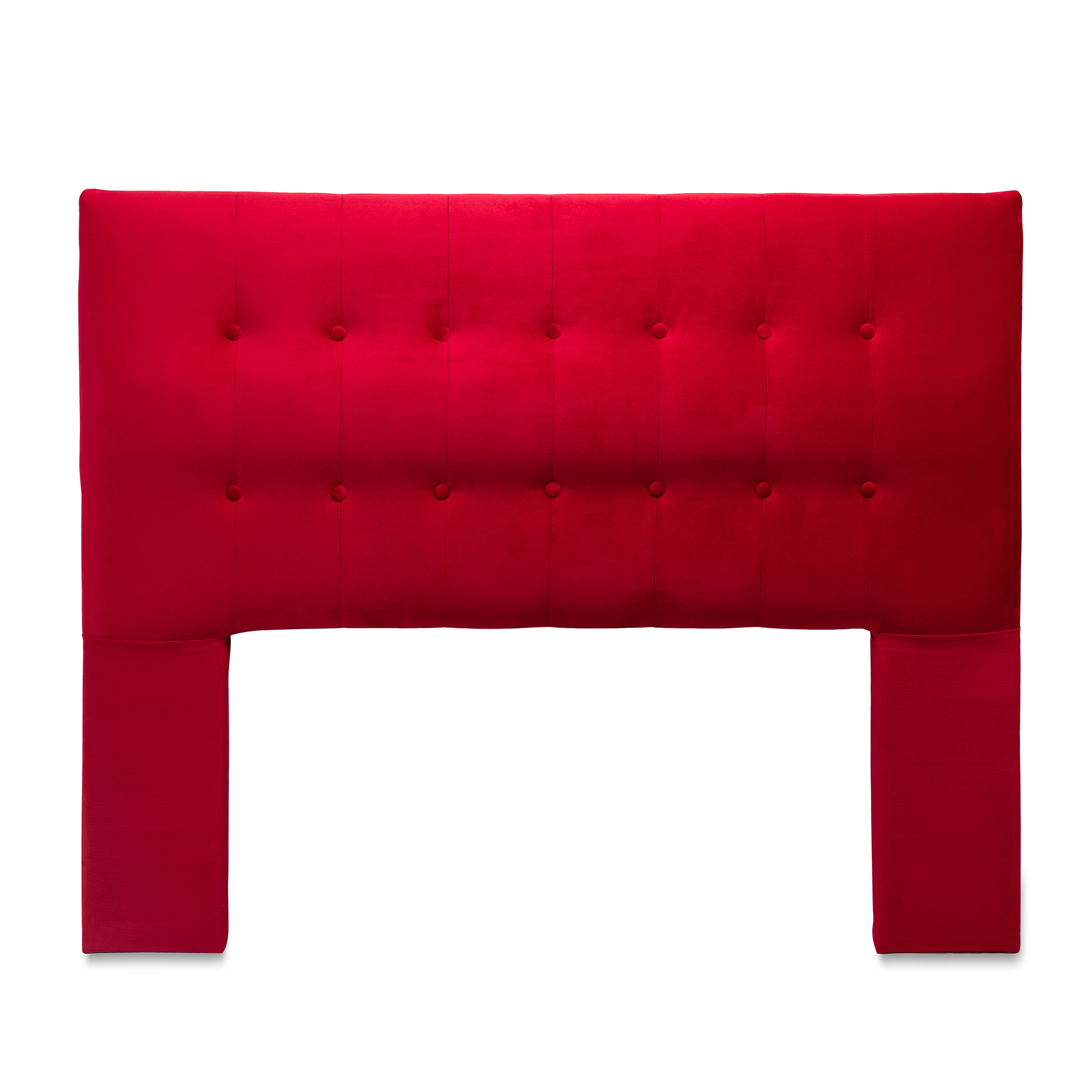 RESPALDO MUEBLES DGB SEVILLA 2 PLAZAS FELPA ROJO + PATAS - 1